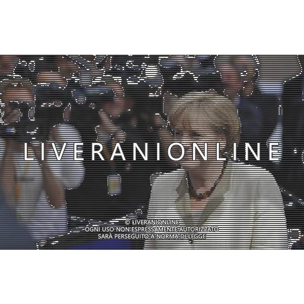 (110721) -- BRUSSELS, July 21, 2011 () ®C German Chancellor Angela Merkel arrives at the European Council building in Brussels, capital of Belgium, July 21, 2011. Top eurozone leaders held a summit on Thursday to outline a second bail-out for debt-ridden Greece. (/Yu Yang)(ww)