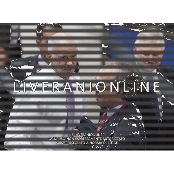 (110721) -- BRUSSELS, July 21, 2011 () -- Greek Prime Minister Georgios Papandreou (L) arrives at the European Council building in Brussels, capital of Belgium, July 21, 2011. Top eurozone leaders held a summit on Thursday to outline a second bail-out for debt-ridden Greece. (/Thierry Monasse)(ww)