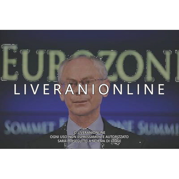 (110721) -- Brussels, July 21, 2011 () -- President of European Council Herman Van Rompuy attends the press conference after the Eurozone Emergency Summit in Brussels, Capital of Belgium, July 21, 2011. Eurozone leaders Thursday agreed on a second bailout package for Greeece, with a total official financing of an estimated 109 billion euros. (/Yu Yang)(ww)