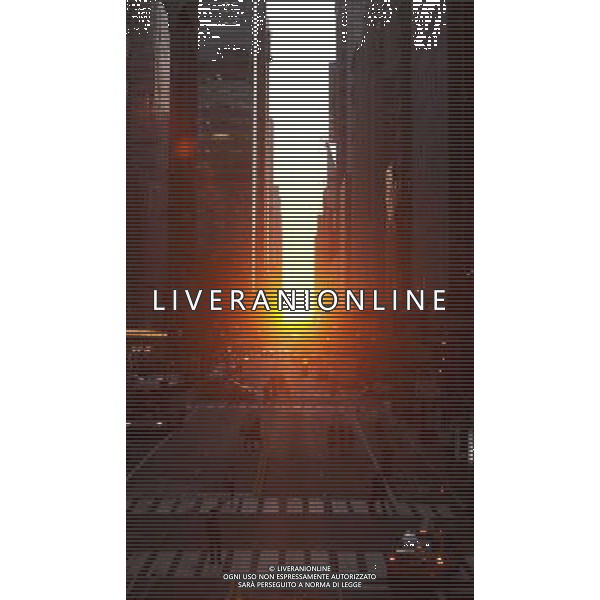 Manhattanhenge appears in New York City on July 15, 2011.