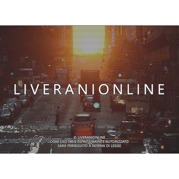 Manhattanhenge appears in New York City on July 15, 2011.