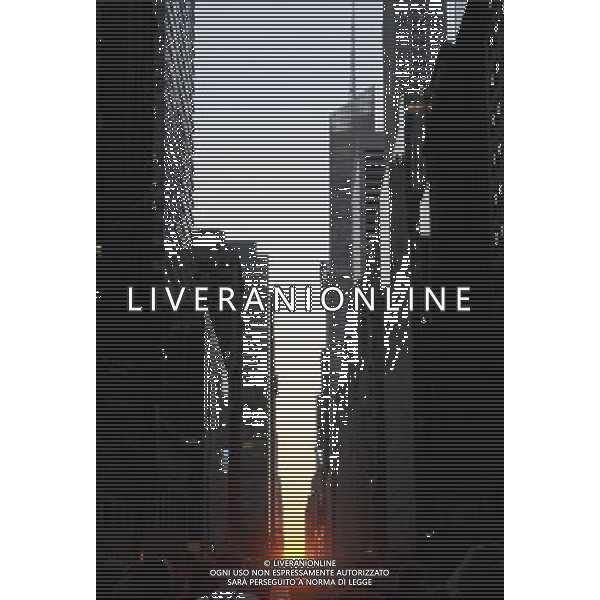 Manhattanhenge appears in New York City on July 15, 2011.