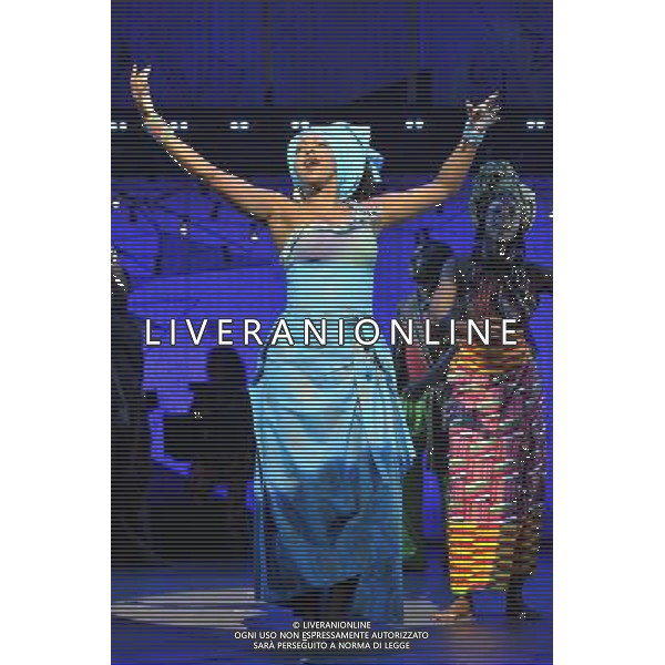 FELA! is a provocative hybrid of dance, theatre and music exploring the extravagant world of Afrobeat legend Fela Kuti. The production received its world premiere Off-Broadway in September 2008, where it won the Lucille Lortel Award for Best Musical, before transferring to BroadwayÌs Eugene OÌNeill Theatre in November 2009 where its accolades included three 2010 Tony Awards?, for Best Choreography, Best Costume Design, Best Sound Design, and an Astaire Award for Bill T. JonesÌ choreography. Photo Shows; Paulette Ivory as Sandra Izsadore