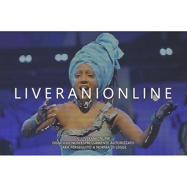FELA! is a provocative hybrid of dance, theatre and music exploring the extravagant world of Afrobeat legend Fela Kuti. The production received its world premiere Off-Broadway in September 2008, where it won the Lucille Lortel Award for Best Musical, before transferring to BroadwayÌs Eugene OÌNeill Theatre in November 2009 where its accolades included three 2010 Tony Awards?, for Best Choreography, Best Costume Design, Best Sound Design, and an Astaire Award for Bill T. JonesÌ choreography. Photo Shows; Paulette Ivory as Sandra Izsadore