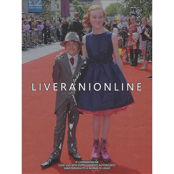 Picture Shows: Ross Marron and Scarlett Stitt attending the World Premiere of Horrid Henry. Held at the BFI, Southbank, London on Sunday July 24, 2011.