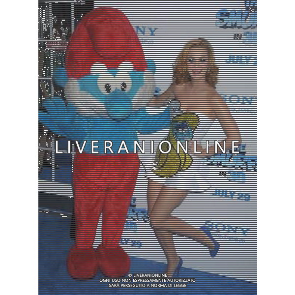 Katy Perry at \'The Smurfs\' World Premiere at the Ziegfeld Theater on July 24, 2011 in New York City.