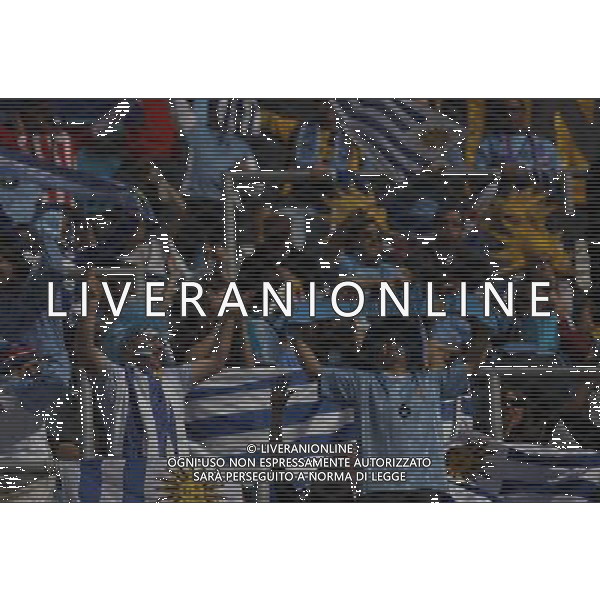 (110724) --BUENOS AIRES, July 24, 2011 () --Uruguay `s player fights for the ball against Paraguay`s during the final Copa América Argentina 2011 match, in Buenos Aires, Argentina, July 24, 2011. (/Guillermo Arias) AG ALDO LIVERANI ONLY ITALY