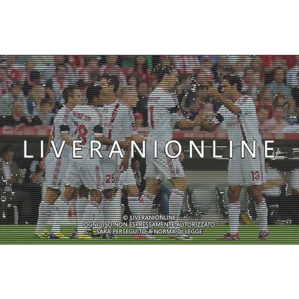 Audi Cup 2011 Bayern Monaco-Barcellona-International Porto Alegre-Milan Monaco Di Baviera (Germania) - 26.07.2011 Bayern Monaco-Milan Nella Foto: ibrahimovic esulta /Ph.Vitez-Ag. Aldo Liverani