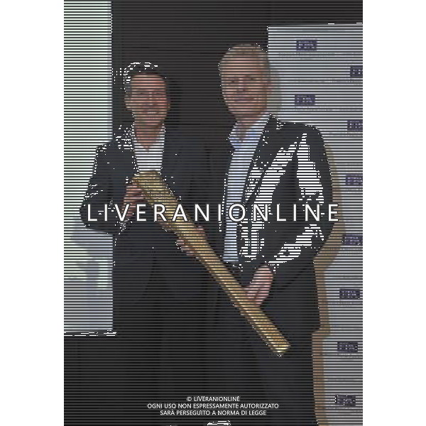 Lord Coe, Chairman of the London Organising Committee for the Olympic Games, speaks at the Foreign Press Association Pic shows: Lord Coe and Paul Deighton, Chief Executive Officer of LOCOG, with the Olympic torch
