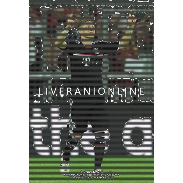 Audi Cup 2011 Bayern Monaco-Barcellona-International Porto Alegre-Milan Monaco Di Baviera (Germania) - 26.07.2011 Bayern Monaco-Milan Nella Foto:schweisteiger esulta dopo il rigore della vittoria /Ph.Vitez-Ag. Aldo Liverani