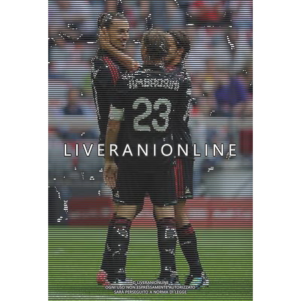 Audi Cup 2011 Bayern Monaco-Barcellona-International Porto Alegre-Milan Monaco Di Baviera (Germania) - 27.07.2011 International Porto Alegre-Milan Nella Foto:ibrahimovic esulta /Ph.Vitez-Ag. Aldo Liverani