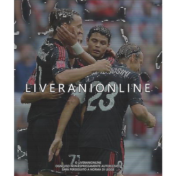 Audi Cup 2011 Bayern Monaco-Barcellona-International Porto Alegre-Milan Monaco Di Baviera (Germania) - 27.07.2011 International Porto Alegre-Milan Nella Foto:ibrahimovic esulta /Ph.Vitez-Ag. Aldo Liverani