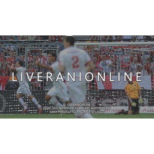 Audi Cup 2011 Bayern Monaco-Barcellona-International Porto Alegre-Milan Monaco Di Baviera (Germania) - 27.07.2011 International Porto Alegre-Milan Nella Foto:leandro damiao esulta delusione abbiati /Ph.Vitez-Ag. Aldo Liverani