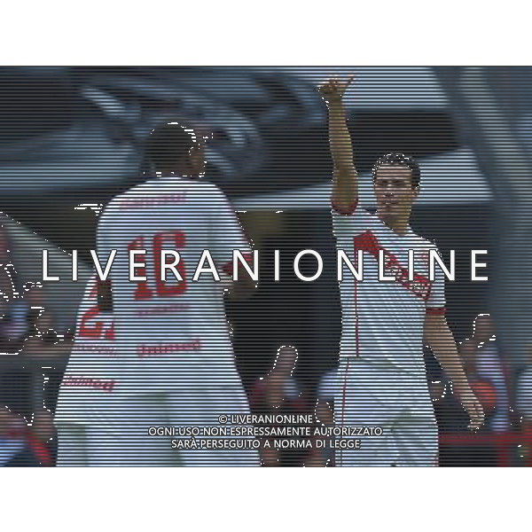 Audi Cup 2011 Bayern Monaco-Barcellona-International Porto Alegre-Milan Monaco Di Baviera (Germania) - 27.07.2011 International Porto Alegre-Milan Nella Foto:leandro damiao esulta /Ph.Vitez-Ag. Aldo Liverani