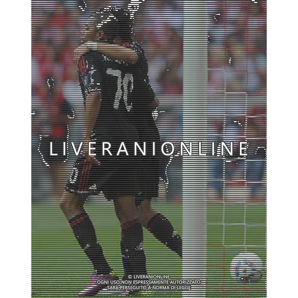 Audi Cup 2011 Bayern Monaco-Barcellona-International Porto Alegre-Milan Monaco Di Baviera (Germania) - 27.07.2011 International Porto Alegre-Milan Nella Foto:pato esulta con robinho /Ph.Vitez-Ag. Aldo Liverani