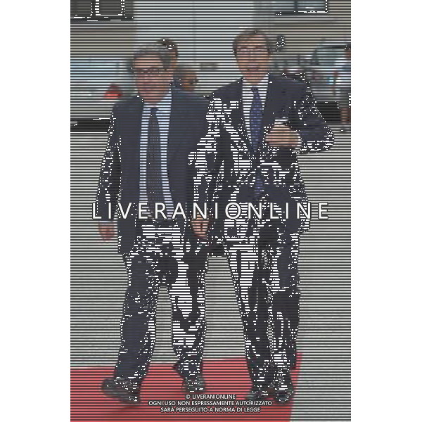 MILANO 27/7/2011 STUDI TELEVISIVI DI SPORT ITALIA VIA FELTRE PERESENTAZIONE DEL CALENDARIO DELLA SERIE A TIM 2011/2012 NELLA FOTO ARIEDO BRAIDA E PERINETTI FOTO ROMANO/AG ALDO LIVERANI