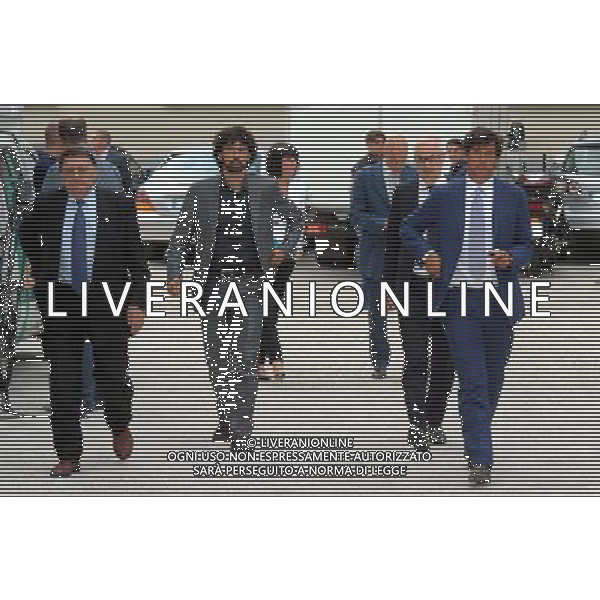 MILANO 27/7/2011 STUDI TELEVISIVI DI SPORT ITALIA VIA FELTRE PERESENTAZIONE DEL CALENDARIO DELLA SERIE A TIM 2011/2012 NELLA FOTO DEMETRIO ALBERTINI E DAMIANO TOMMASI FOTO ROMANO/AG ALDO LIVERANI