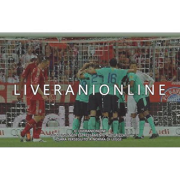 Audi Cup 2011 Bayern Monaco-Barcellona-International Porto Alegre-Milan Monaco Di Baviera (Germania) - 27.07.2011 Bayern Monaco-Barcellona Nella Foto:esultanza barcellona per il gol di thiago alcantara /Ph.Vitez-Ag. Aldo Liverani