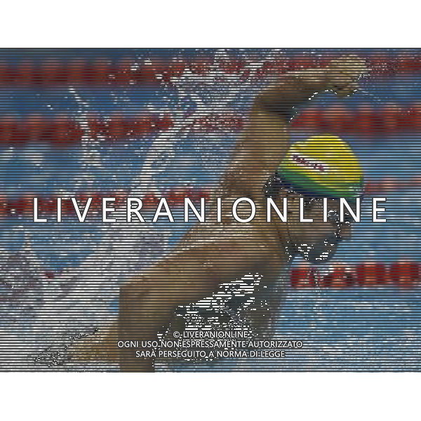 (110727) -- SHANGHAI, July 27, 2011 () -- Felipe Alves Franca Da Silva of Brazil celebrates after the final of men\'s 50m breaststroke swimming event at the 14th FINA World Championships in Shanghai, east China, July 27, 2011. Felipe Alves Franca Da Silva claimed the title with 27.01. (/Fei Maohua) (zgp)