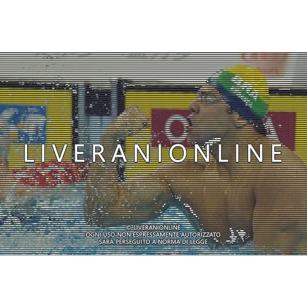 (110727) -- SHANGHAI, July 27, 2011 () -- Felipe Alves Franca Da Silva of Brazil celebrates after the final of men\'s 50m breaststroke swimming event at the 14th FINA World Championships in Shanghai, east China, July 27, 2011. Felipe Alves Franca Da Silva claimed the title with 27.01. (/Yang Zongyou) (zgp)