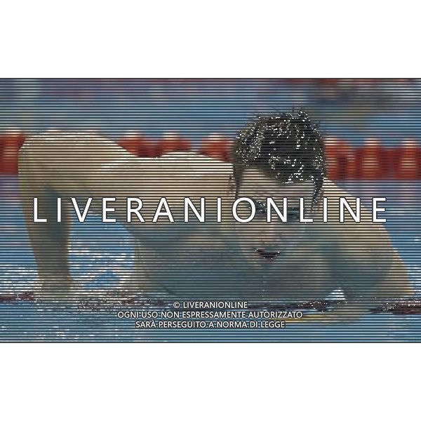 (110727) -- SHANGHAI, July 27, 2011 () -- James Magnussen of Australia reacts after the semi-final of men\'s 100m freestyle swimming event at the 14th FINA World Championships in Shanghai, east China, July 27, 2011. James Magnussen ranked first and entered the final. (/Fei Maohua) (zgp)