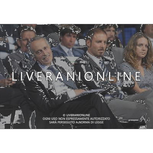 MILANO 27/7/2011 STUDI TELEVISIVI DI SPORT ITALIA VIA FELTRE PERESENTAZIONE DEL CALENDARIO DELLA SERIE A TIM 2011/2012 NELLA FOTO GIANCARLO ABETE CAMPEDELLI FOTO ROMANO/AG ALDO LIVERANI