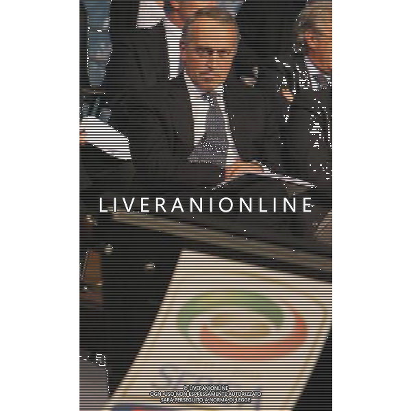 MILANO 27/7/2011 STUDI TELEVISIVI DI SPORT ITALIA VIA FELTRE PRESENTAZIONE DEL CALENDARIO DELLA SERIE A TIM 2011/2012 NELLA FOTO GIANCARLO ABETE FOTO FIOCHI/AG ALDO LIVERANI