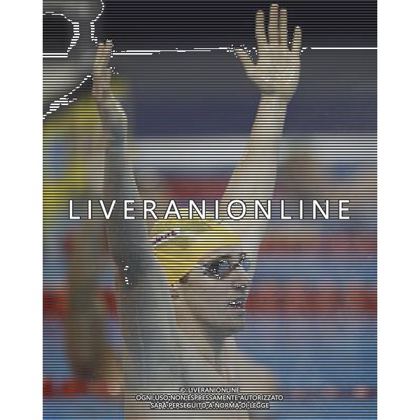 (110728) -- SHANGHAI, July 28, 2011 () -- James Magnussen of Australia celebrates after the final of men\'s 100m freestyle swimming event at the 14th FINA World Championships in Shanghai, east China, July 28, 2011. James Magnussen claimed the title with 47.63. (/Fei Maohua) (zgp)