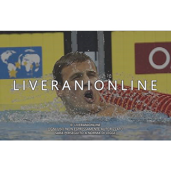 (110728) -- SHANGHAI, July 28, 2011 () -- Ryan Lochte of the United States reacts after the final of men\'s 200m individual medley swimming event at the 14th FINA World Championships in Shanghai, east China, July 28, 2011. Ryan Lochte claimed the title and set a new world record with 1:54.00. (/Ren Long) (zgp)