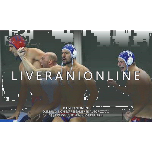 (110728) -- SHANGHAI, July 28, 2011 () -- Players of Serbia celebrate after winning the semifinal round of men\'s water polo event against Hungary at the 14th FINA World Championships in Shanghai, east China, July 28, 2011. Serbia won the match 15-14.(/Pei Xin) (sqq)