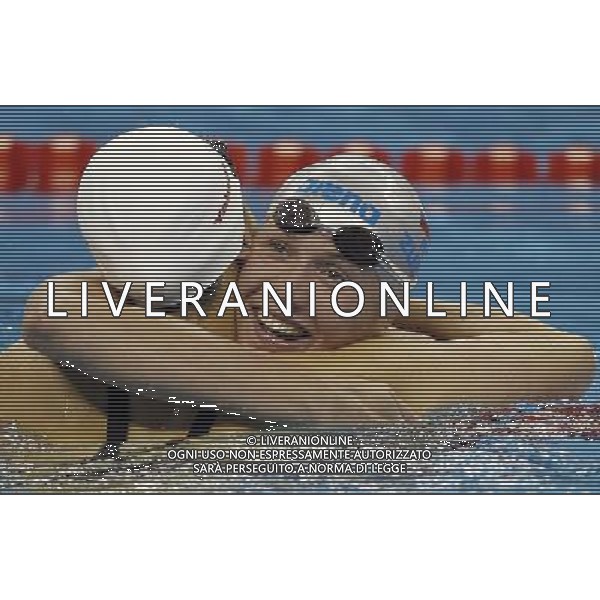 (110728) -- SHANGHAI, July 28, 2011 () -- Anastasia Zueva (R) of Russia is congratulated by a swimmer after the final of women\'s 50m backstroke swimming event at the 14th FINA World Championships in Shanghai, east China, July 28, 2011. Anastasia Zueva of Russia claimed the title with 27.79. (/Fei Maohua) (zgp)
