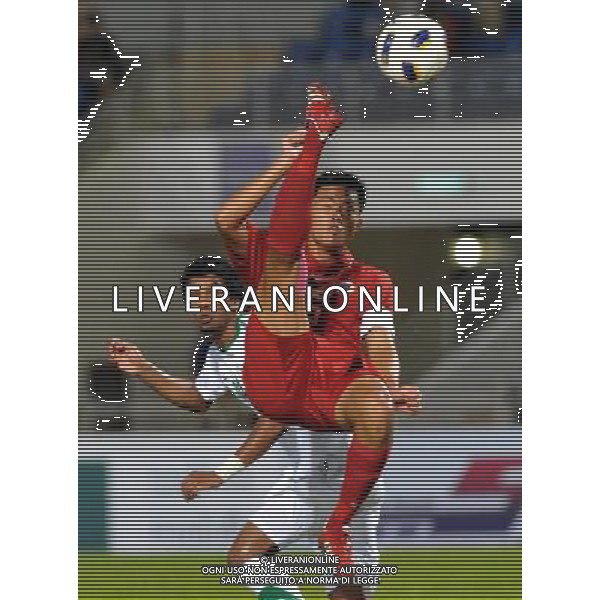 (110728) -- HONG KONG, July 28, 2011 () -- Chan Wai Ho (Front) of Hong Kong of China vies with his opponent of Saudi Arabia during their second round of Asian qualifier match for the 2014 World Cup in Hong Kong, south China, July 28, 2011. Saudi Arabia defeated Hong Kong by 5-0. (/Lo Ping Fai)