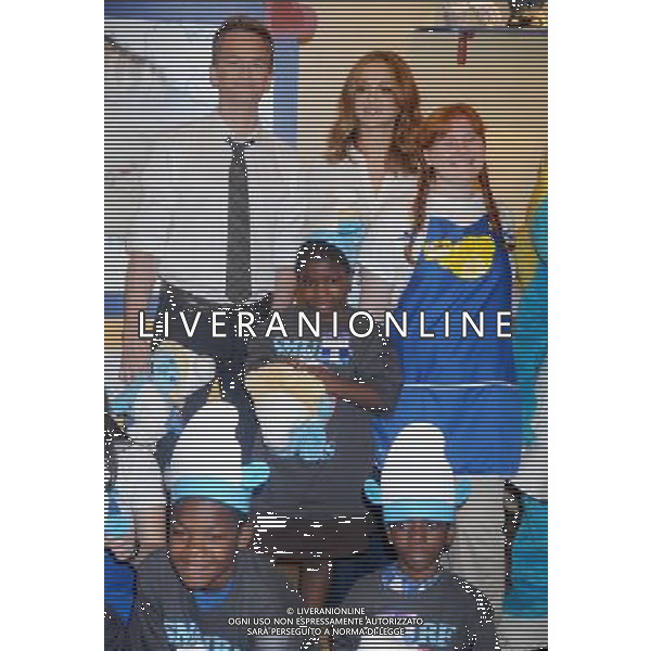 Neil Patrick Harris, Jayma Mays and Veronique Culliford visit the Build-A-Bear Workshop on July 27, 2011 in New York City.