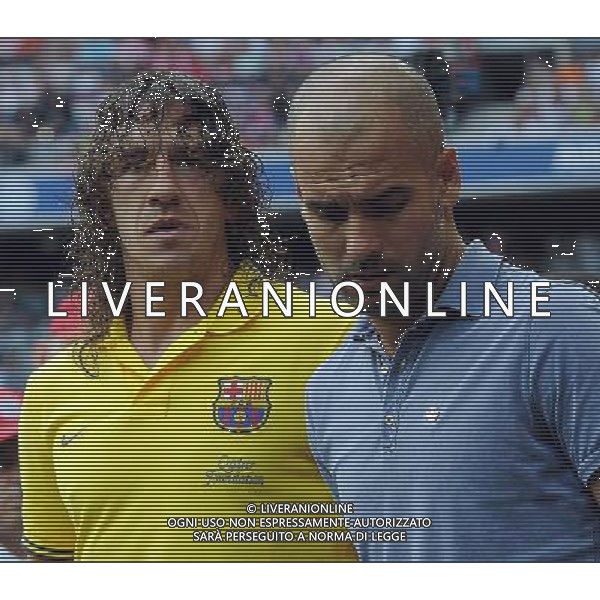 Audi Cup 2011 Bayern Monaco-Barcellona-International Porto Alegre-Milan Monaco Di Baviera (Germania) - 26.07.2011 Barcellona-Internationa di Porto Alegre Nella Foto:Josep Guardiola-Carles Puyol /Ph.Vitez-Ag. Aldo Liverani