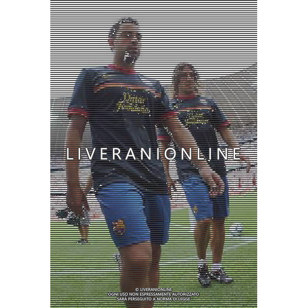 Audi Cup 2011 Bayern Monaco-Barcellona-International Porto Alegre-Milan Monaco Di Baviera (Germania) - 26.07.2011 Barcellona-Internationa di Porto Alegre Nella Foto:Xavi Hernandez-Carles Puyol /Ph.Vitez-Ag. Aldo Liverani