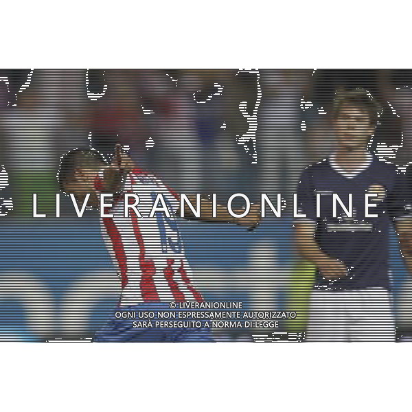 Madrid 28/07/2011.- Europa League preliminary round Atletico de Madrid vs Stromsgodset. Jose Antonio Reyes celebrates goal. Photo: Cesar Cebolla / ALFAQUI