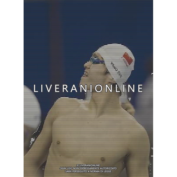 (110730) -- SHANGHAI, July 30, 2011 () -- Sun Yang of China reacts after the heats of men\'s 1500m freestyle swimming event at the 14th FINA World Championships in Shanghai, east China, July 30, 2011. Sun Yang ranked the first and entered the final. (/Fei Maohua) (zgp)