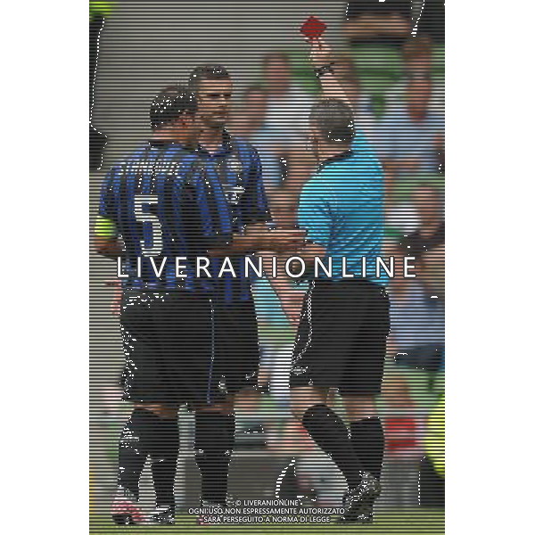 Dublino Super Cup 2011 Inter-Celtic-Manchester City-Airtricity League Dublino (Irlanda) - 30.07.2011 Inter-Celtic Nella Foto:espulsione thiago motta /Ph.Vitez-Ag. Aldo Liverani