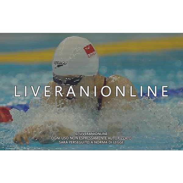 (110730) -- SHANGHAI, July 30, 2011 () -- Zhao Jin of China competes in the semi-final of women\'s 50m breaststroke swimming event at the 14th FINA World Championships in Shanghai, east China, July 30, 2011. Zhao was disqualified for the final. (/Yang Zongyou) (zgp)