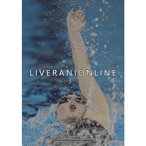 (110730) -- SHANGHAI, July 30, 2011 () -- Melissa Franklin of the United States competes in the final of women\'s 200m backstroke swimming event at the 14th FINA World Championships in Shanghai, east China, July 30, 2011. Melissa Franklin claimed the title with 2:05.10. (/Fan Jun) (zgp)