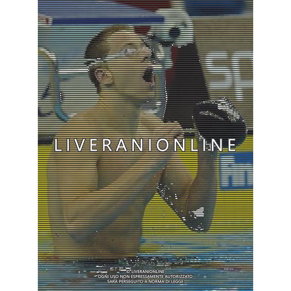 (110730) -- SHANGHAI, July 30, 2011 () -- Cesar Cielo Filho of Brazil celebrates after the final of men\'s 50m freestyle swimming event at the 14th FINA World Championships in Shanghai, east China, July 30, 2011. Cesar Cielo Filho of Brazil claimed the title with 21.52. (/Yang Zongyou) (zgp)