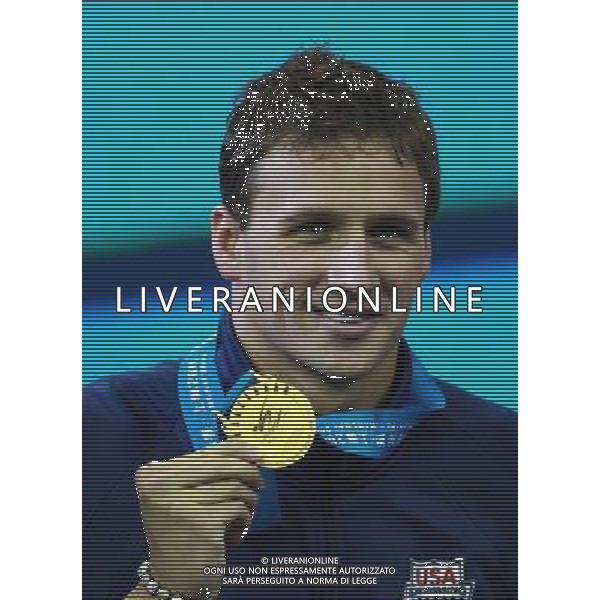 Bildnummer: 08274807 Datum: 29.07.2011 Copyright: imago/ (110729) -- SHANGHAI, July 29, 2011 () -- Ryan Lochte of the United States poses in the awarding ceremony of men s 200m backstroke swimming event at the 14th FINA World Championships in Shanghai, east China, July 29, 2011. Ryan Lochte of the United States claimed the title with 1:52.96. (/Pei Xin) (sqq) CHINA-SHANGHAI-FINA WORLD CHAMPIONSHIPS-MEN S 200M BACKSTROKE SWIMMING-AWARDING (CN) PUBLICATIONxNOTxINxCHN ; Shanghai Schwimm WM Siegerehrung Weltmeister x2x xsk 2011 hoch Aufmacher premiumd Image number 08274807 date 29 07 2011 Copyright imago Shanghai July 29 2011 Ryan Lochte of The United States poses in The Awarding Ceremony of Men s 200m Back Stroke Swimming Event AT The 14th FINA World Championships in Shanghai East China July 29 2011 Ryan Lochte of The United States claimed The Title with 1 52 96 Pei Xin sqq China Shanghai FINA World Championships Men s 200m Back Stroke Swimming Awarding CN PUBLICATIONxNOTxINxCHN Shanghai Swim World Cup Award Ceremony World Champion x2x xsk 2011 vertical Highlight premiumd