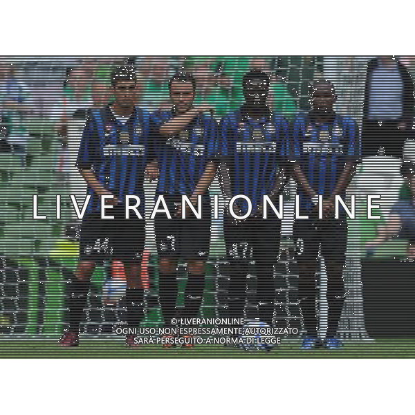 Dublino Super Cup 2011 Inter-Celtic-Manchester City-Airtricity League Dublino (Irlanda) - 30.07.2011 Inter-Celtic Nella Foto:Matteo Bianchetti-Gianpaolo Pazzini-Mcdonald Mariga-Samuel Eto\'o-Barriera /Ph.Vitez-Ag. Aldo Liverani