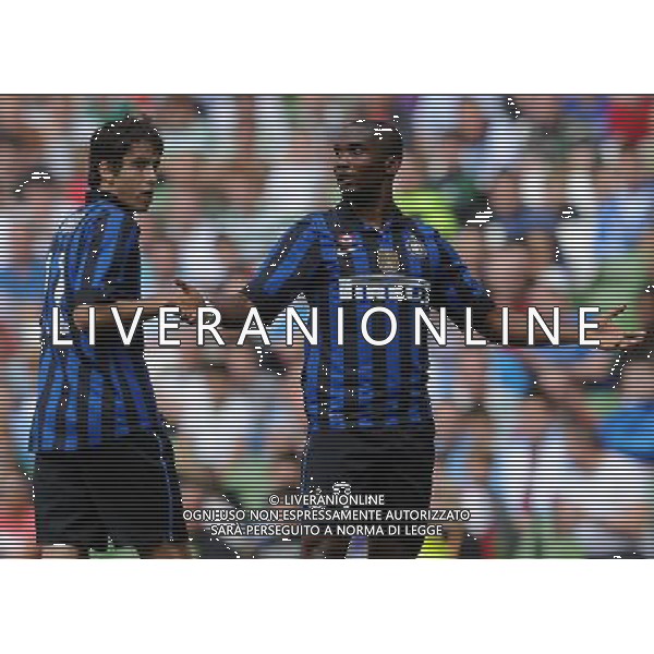 Dublino Super Cup 2011 Inter-Celtic-Manchester City-Airtricity League Dublino (Irlanda) - 31.07.2011 Inter-Manchester City Nella Foto: samuel eto\'o-alvarez ricardo /Ph.Vitez-Ag. Aldo Liverani