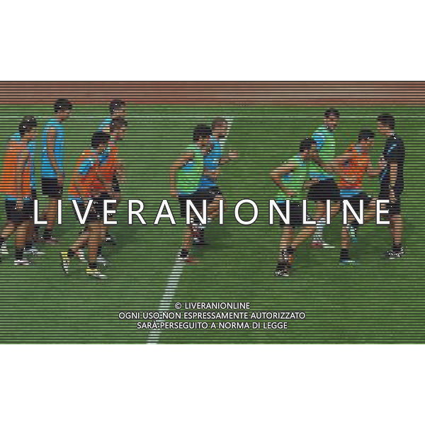 (110802) -- BEIJING, Aug. 2, 2011 () -- Inter Milan\'s player attend a training session at Beijing Workers\' Stadium in Beijing, capital of China, Aug. 2, 2011. The Supercoppa Tim Cup match between Inter Milan and AC Milan will kick off at the National Stadium, also known as the Bird\'s Nest, on Aug. 6. (/Gong Lei)