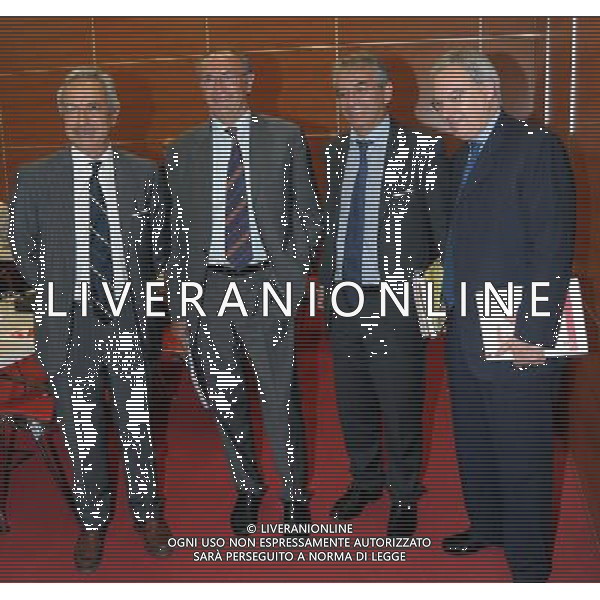 MILANO 3/8/2011 UNICREDIT VIA T. GROSSI PRESENTAZIONE RISULTATI SECONDO TRIMESTRE UNICREDIT NELLA FOTO PAOLO FIORENTINO, FEDERICO GHIZZONI, ROBERTO NICASTRO E MAURIZIO BERETTA FOTO BROMANO/AG ALDO LIVERANI