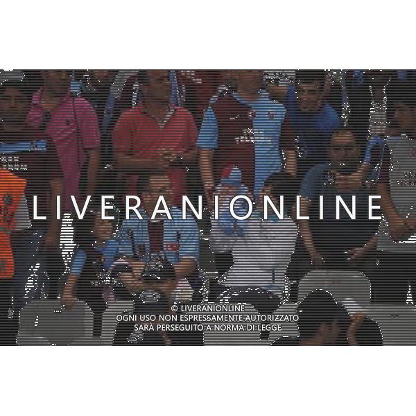 UEFA Champions League third qualifying round second leg soccer match between Trabzonspor and Benfica at Olympic Stadium in Istanbul, Turkey on 03 August 2011 Pictured. Fans of Trabzonspor