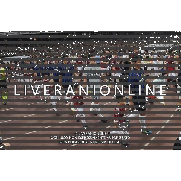 Supercoppa TIM Cup 2011 Milan-Inter Pechino (Cina) - 06.08.2011 Milan-Inter Nella Foto:milan e inter entrano in campo /Ph.Vitez-Ag. Aldo Liverani