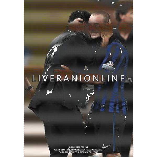 Supercoppa TIM Cup 2011 Milan-Inter Pechino (Cina) - 06.08.2011 Milan-Inter wesley esulta con figo /Ph.Vitez-Ag. Aldo Liverani