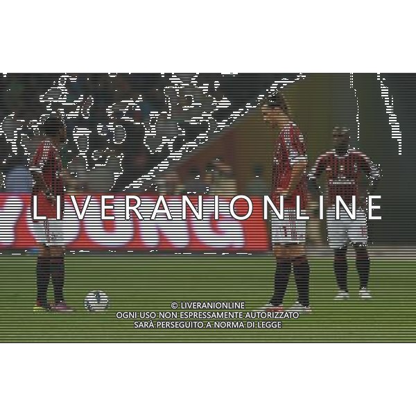 Supercoppa TIM Cup 2011 Milan-Inter Pechino (Cina) - 06.08.2011 Milan-Inter Nella Foto:delusione ibrahimovic e robinho e seedorf al gol di sneijder /Ph.Vitez-Ag. Aldo Liverani